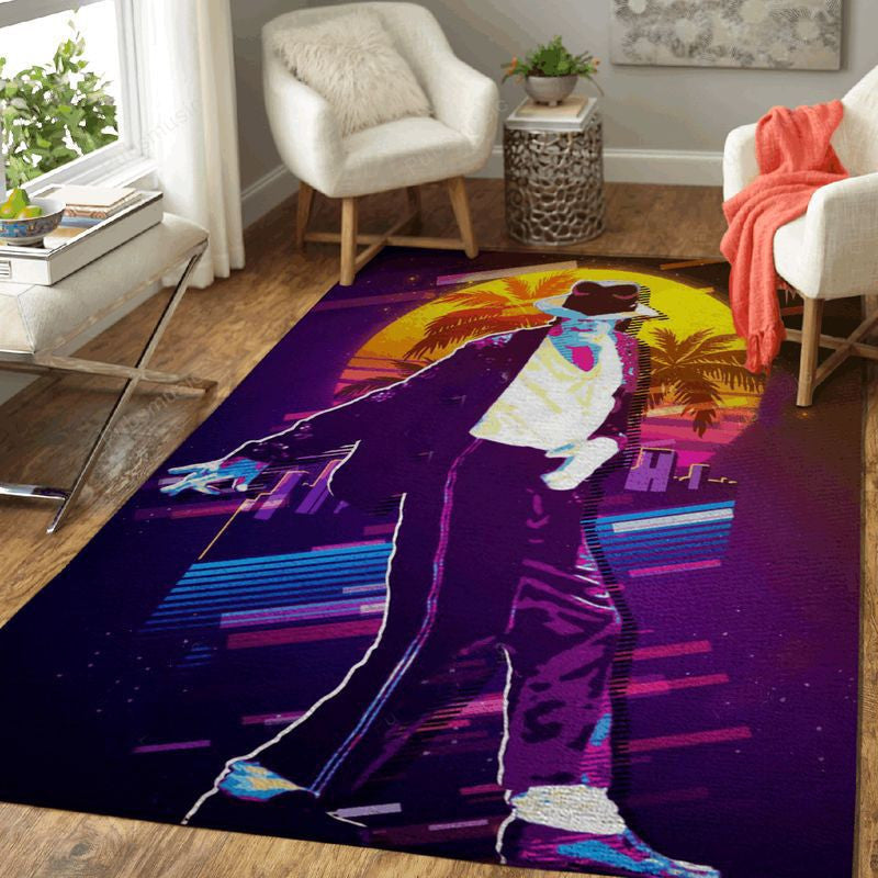 Michael Jacksonwork Musik Synthwave 80S Teppich, Teppiche - Outdoor Teppich, Teppich Wohnzimmer, Küchenteppich, Kinderzimmer, Modern