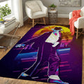 Michael Jacksonwork Musik Synthwave 80S Teppich, Teppiche - Outdoor Teppich, Teppich Wohnzimmer, Küchenteppich, Kinderzimmer, Modern