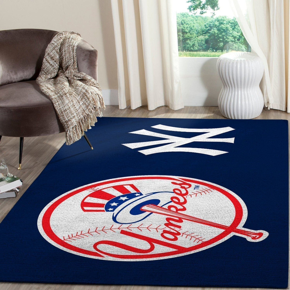 New York Yankees Area Mlb Baseball Team Logo002 Teppich, Teppiche - Outdoor Teppich, Teppich Wohnzimmer, Küchenteppich, Kinderzimmer, Modern