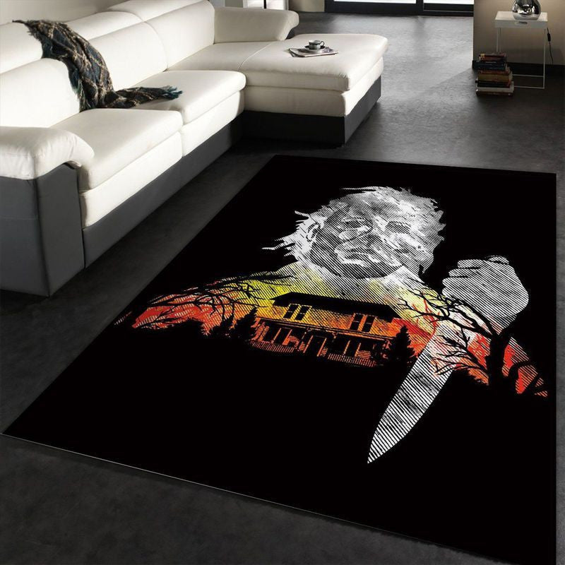Michael Myers Fröhliches Halloween Teppich, Teppiche - Outdoor Teppich, Teppich Wohnzimmer, Küchenteppich, Kinderzimmer, Modern