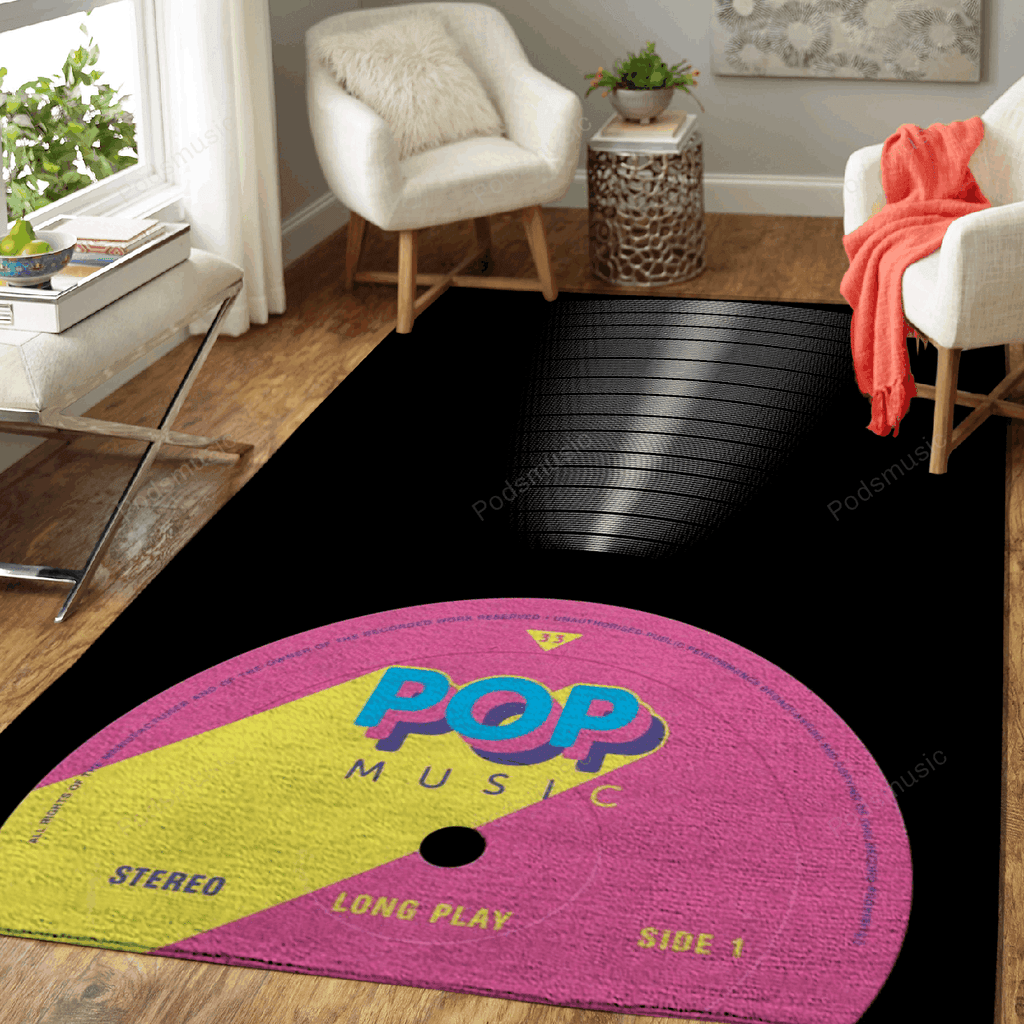 Pop-Vinyl-Musik für Fans Teppich, Teppiche - Outdoor Teppich, Teppich Wohnzimmer, Küchenteppich, Kinderzimmer, Modern