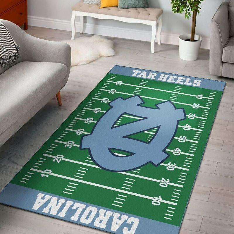 North Carolina Tar Heels Field Area Football Team Logo Teppich, Teppiche - Outdoor Teppich, Teppich Wohnzimmer, Küchenteppich, Kinderzimmer, Modern