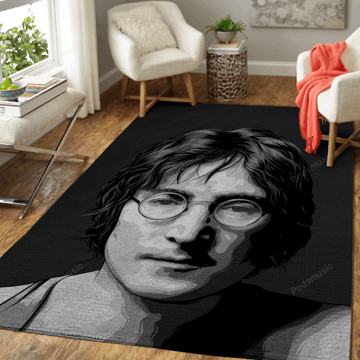 John Lennon Rock-Legenden für Fans Teppich, Teppiche - Outdoor Teppich, Teppich Wohnzimmer, Küchenteppich, Kinderzimmer, Modern