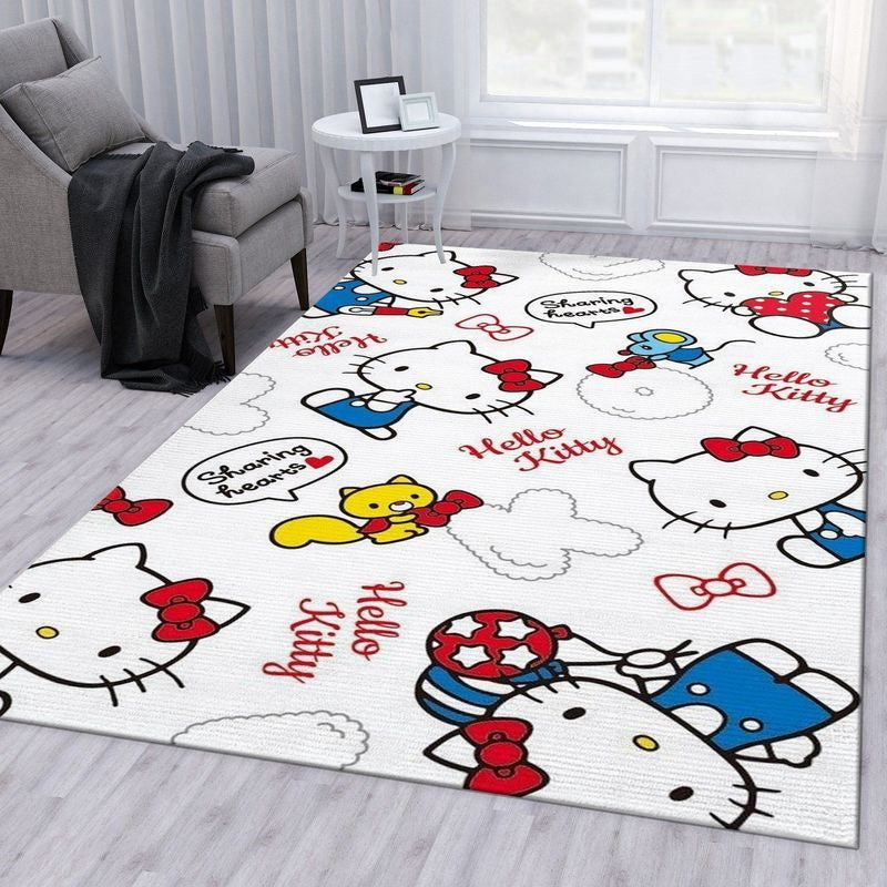 Hallo Kitty 3 Teppich, Teppiche - Outdoor Teppich, Teppich Wohnzimmer, Küchenteppich, Kinderzimmer, Modern