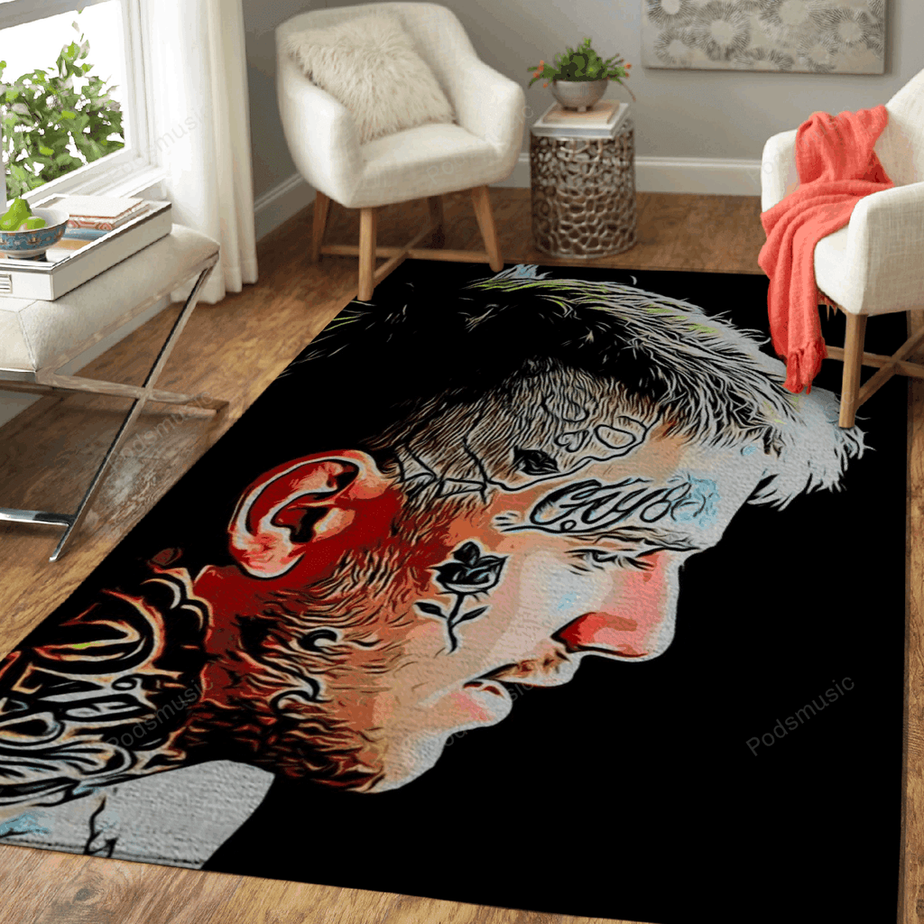 Lil Peep Musikmalerei für Fans Teppich, Teppiche - Outdoor Teppich, Teppich Wohnzimmer, Küchenteppich, Kinderzimmer, Modern