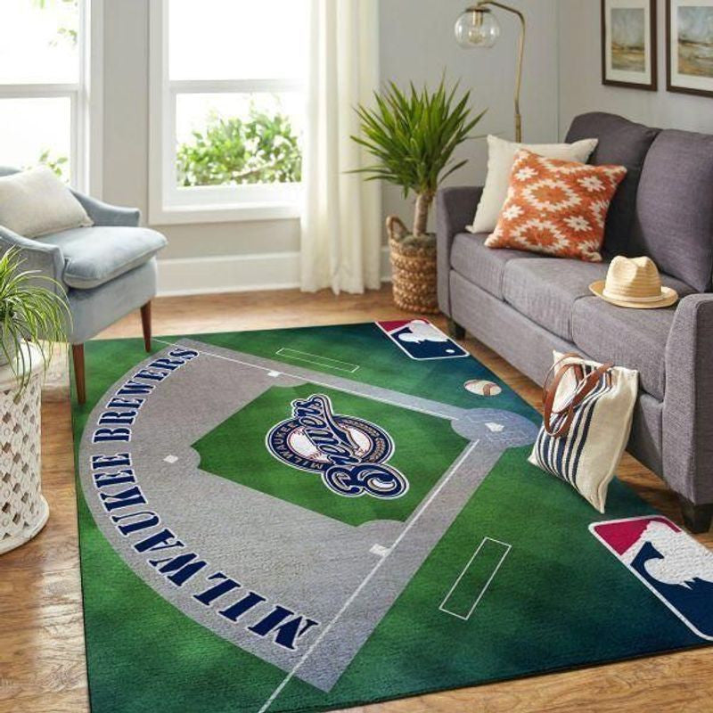 Milwaukee Brewers Mlb16 Teppich, Teppiche - Outdoor Teppich, Teppich Wohnzimmer, Küchenteppich, Kinderzimmer, Modern