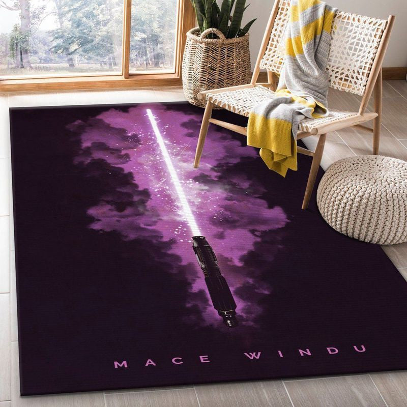 Mace Windu Star Wars-Film Teppich, Teppiche - Outdoor Teppich, Teppich Wohnzimmer, Küchenteppich, Kinderzimmer, Modern