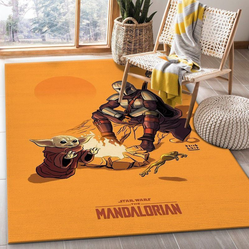 Mandalorianisches Baby Yoda Star Wars 37 Teppich, Teppiche - Outdoor Teppich, Teppich Wohnzimmer, Küchenteppich, Kinderzimmer, Modern
