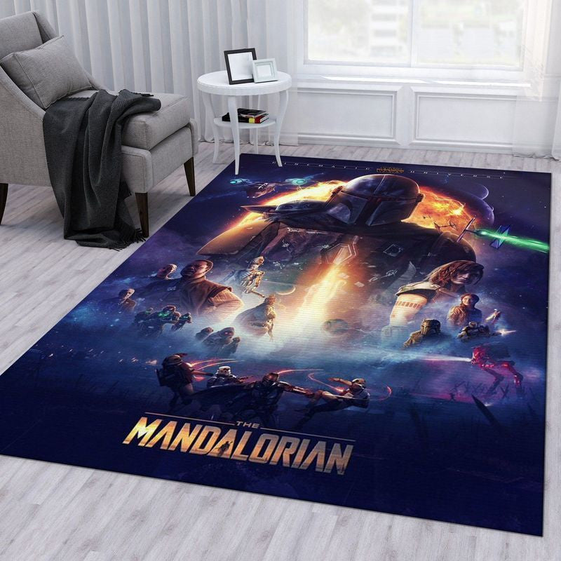 Mandalorianisches Baby Yoda Star Wars 117 Teppich, Teppiche - Outdoor Teppich, Teppich Wohnzimmer, Küchenteppich, Kinderzimmer, Modern
