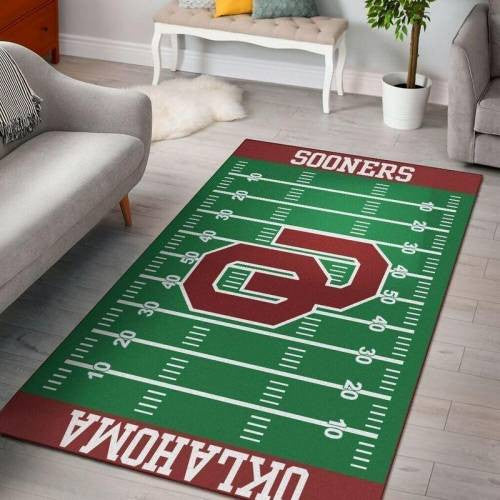 Oklahoma Sooners Field Area Football Team-Logo Teppich, Teppiche - Outdoor Teppich, Teppich Wohnzimmer, Küchenteppich, Kinderzimmer, Modern