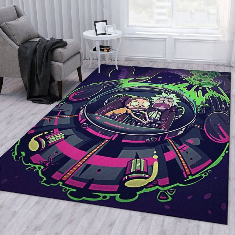 Rick and Morty 102 Area Bodendekoration und Teppich, Teppiche - Outdoor Teppich, Teppich Wohnzimmer, Küchenteppich, Kinderzimmer, Modern