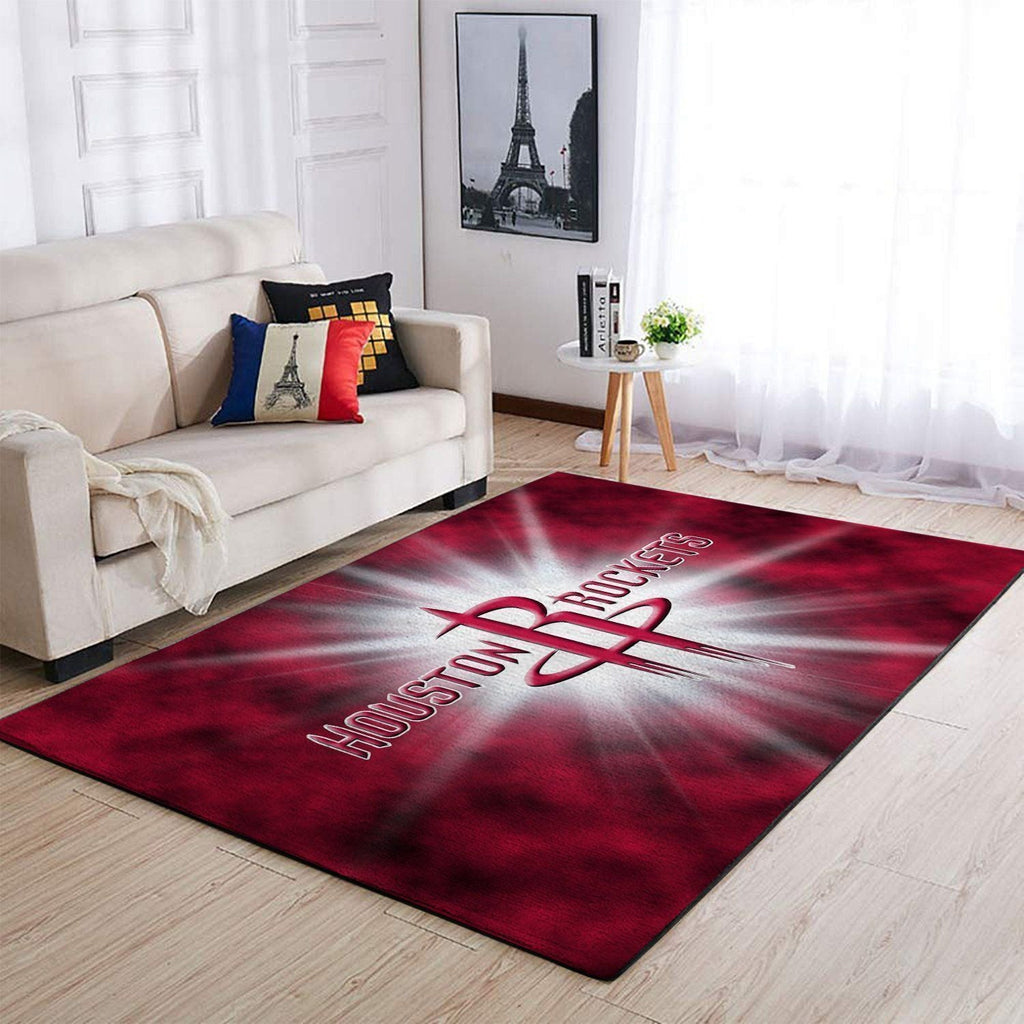 Houston Rockets Area NBA-Basketballteam Logo004 Teppich, Teppiche - Outdoor Teppich, Teppich Wohnzimmer, Küchenteppich, Kinderzimmer, Modern