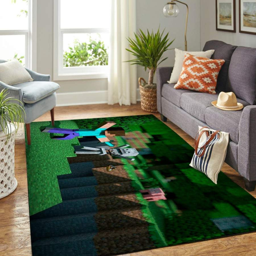 Minecraft Videospiel Gfd 19120719 Teppich, Teppiche - Outdoor Teppich, Teppich Wohnzimmer, Küchenteppich, Kinderzimmer, Modern