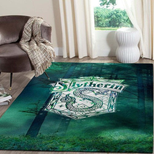 Slytherin Fn181016 Harry Potter Bereich Bodendekorationsbereich Teppich, Teppiche - Outdoor Teppich, Teppich Wohnzimmer, Küchenteppich, Kinderzimmer, Modern
