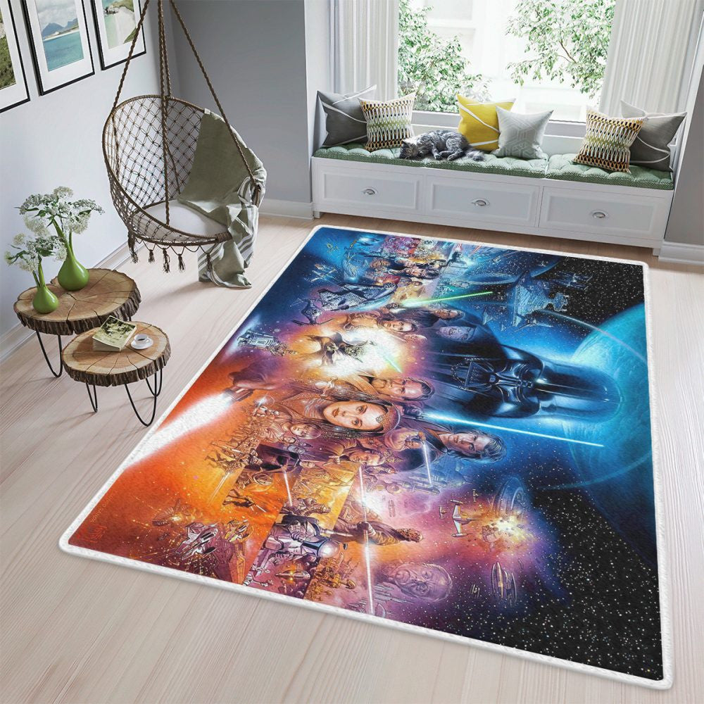 Star Wars alle Charaktere Teppich, Teppiche - Outdoor Teppich, Teppich Wohnzimmer, Küchenteppich, Kinderzimmer, Modern