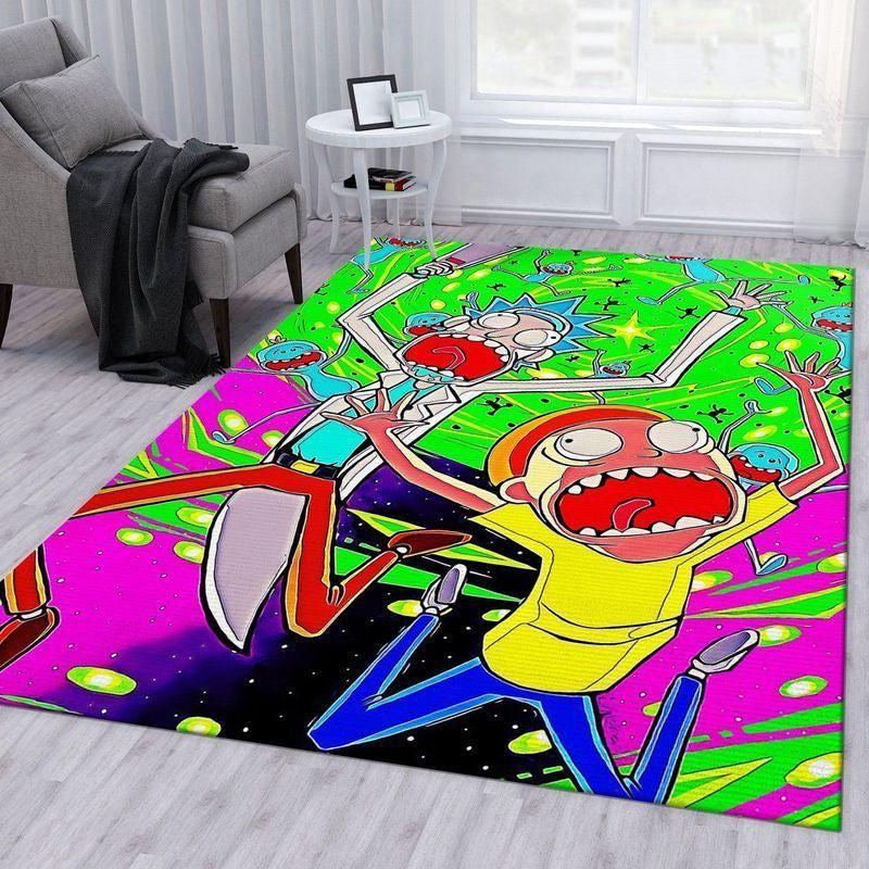 Rick and Morty 128 Area Bodendekoration und Teppich, Teppiche - Outdoor Teppich, Teppich Wohnzimmer, Küchenteppich, Kinderzimmer, Modern