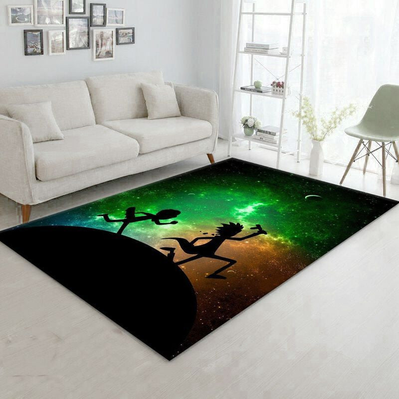 Rick and Morty Galaxy Area Floor Decor And001 Teppich, Teppiche - Outdoor Teppich, Teppich Wohnzimmer, Küchenteppich, Kinderzimmer, Modern