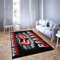 Motorrad Kawasaki Bereich Dieses Haus läuft auf Braap Black Red Teppich, Teppiche - Outdoor Teppich, Teppich Wohnzimmer, Küchenteppich, Kinderzimmer, Modern