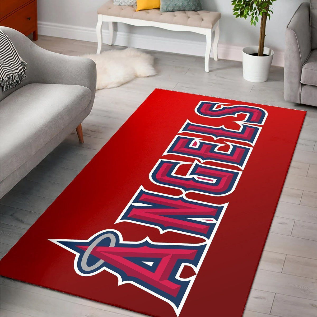 Los Angeles Angels Area Mlb-Baseballteam Logo002 Teppich, Teppiche - Outdoor Teppich, Teppich Wohnzimmer, Küchenteppich, Kinderzimmer, Modern