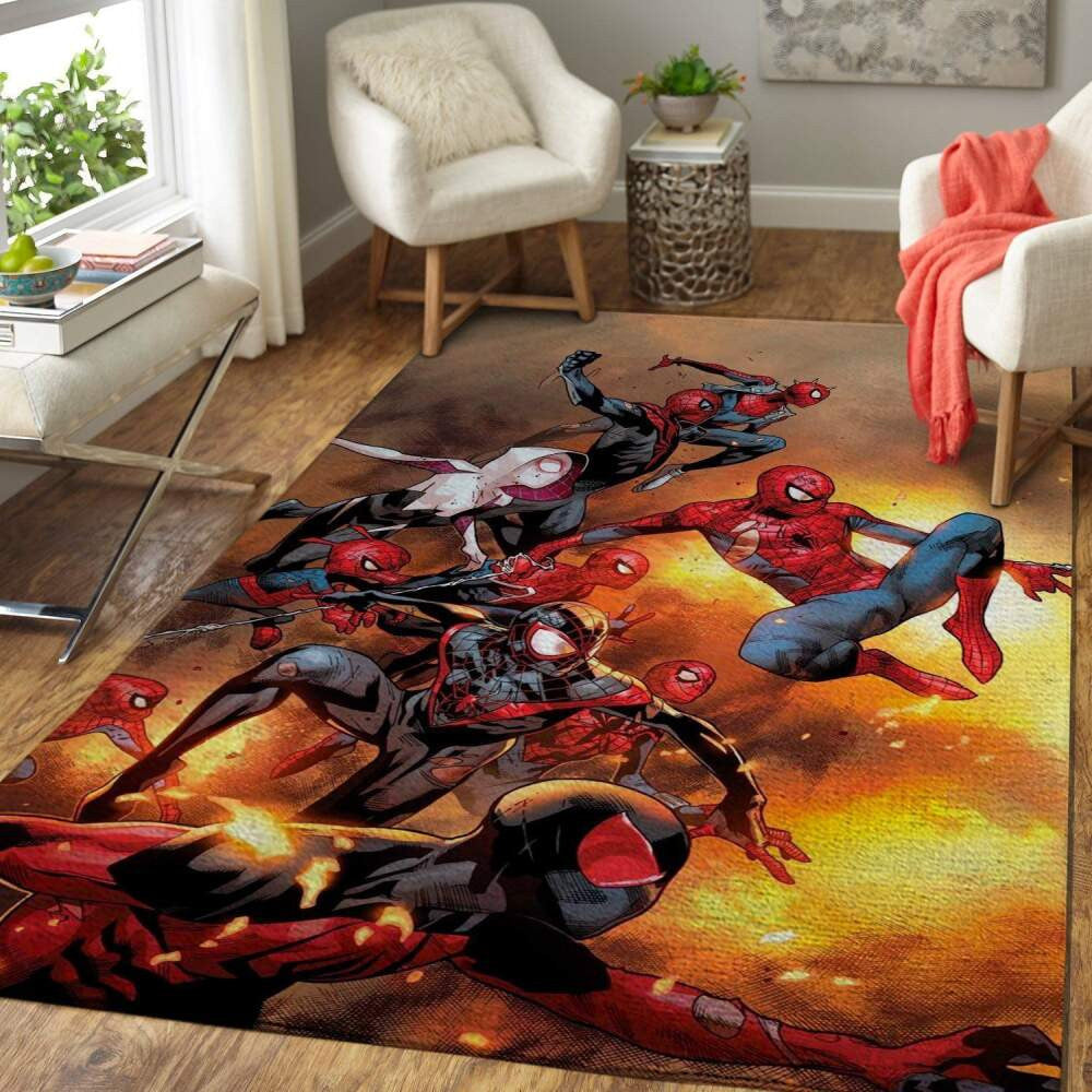 Spiderman Area Marvel Superhelden-Schlafzimmer Teppich, Teppiche - Outdoor Teppich, Teppich Wohnzimmer, Küchenteppich, Kinderzimmer, Modern