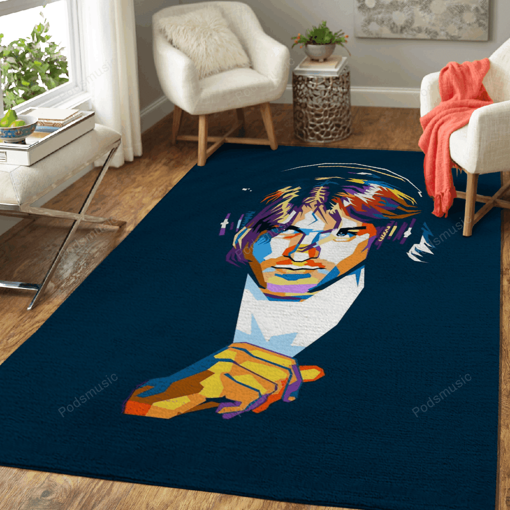 Kurt Cobain In Wpap Musik für Fans Teppich, Teppiche - Outdoor Teppich, Teppich Wohnzimmer, Küchenteppich, Kinderzimmer, Modern