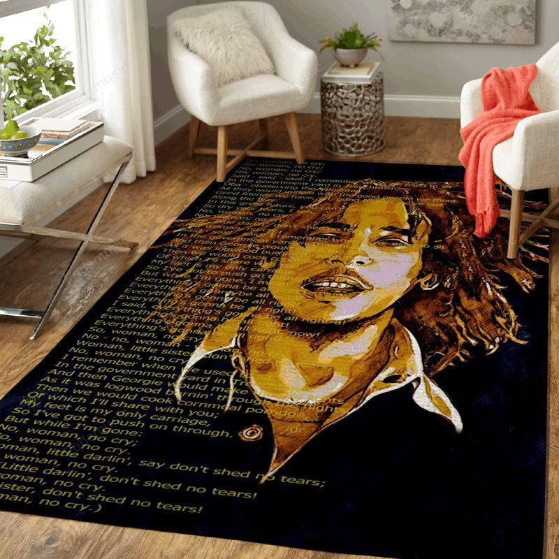 Keine Frau, kein Schrei Bobmarley Musik Teppich, Teppiche - Outdoor Teppich, Teppich Wohnzimmer, Küchenteppich, Kinderzimmer, Modern