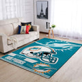 Miami Dolphins Nfl Team Logo Helm rechteckiger Bereich Teppich, Teppiche - Outdoor Teppich, Teppich Wohnzimmer, Küchenteppich, Kinderzimmer, Modern