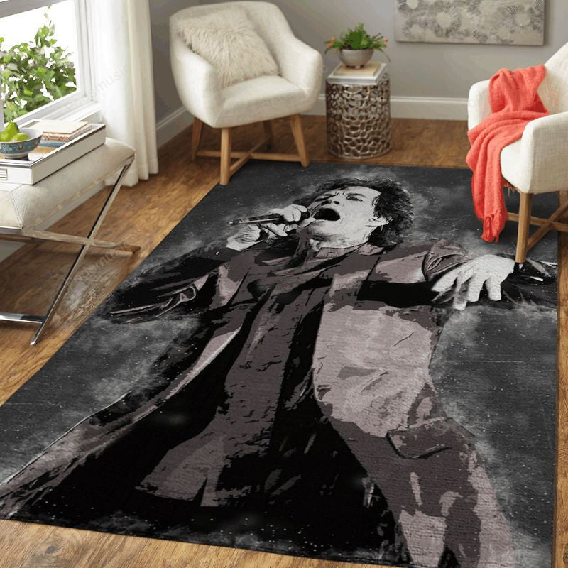 Mick Jagger Legends-Musiker Teppich, Teppiche - Outdoor Teppich, Teppich Wohnzimmer, Küchenteppich, Kinderzimmer, Modern