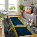 Los Angeles Chargers Nfl Team Logobereich Sport im Holzstil Teppich, Teppiche - Outdoor Teppich, Teppich Wohnzimmer, Küchenteppich, Kinderzimmer, Modern