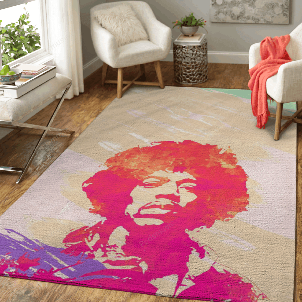Jimi Hendrix Musiker für Fans Teppich, Teppiche - Outdoor Teppich, Teppich Wohnzimmer, Küchenteppich, Kinderzimmer, Modern