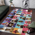 Hip-Hop-Legenden-Cartoon-Bereichsmusik Teppich, Teppiche - Outdoor Teppich, Teppich Wohnzimmer, Küchenteppich, Kinderzimmer, Modern