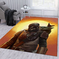 Mandalorianisches Baby Yoda Star Wars 84 Teppich, Teppiche - Outdoor Teppich, Teppich Wohnzimmer, Küchenteppich, Kinderzimmer, Modern