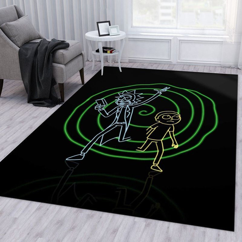 Rick and Morty 16 Area Floor Decor And Teppich, Teppiche - Outdoor Teppich, Teppich Wohnzimmer, Küchenteppich, Kinderzimmer, Modern