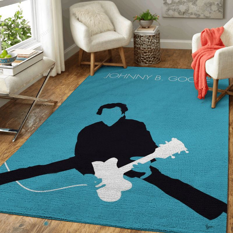 Johnny B. Goode Chuck Berry Minimale Musikarbeit Minimale Musikarbeit Teppich, Teppiche - Outdoor Teppich, Teppich Wohnzimmer, Küchenteppich, Kinderzimmer, Modern