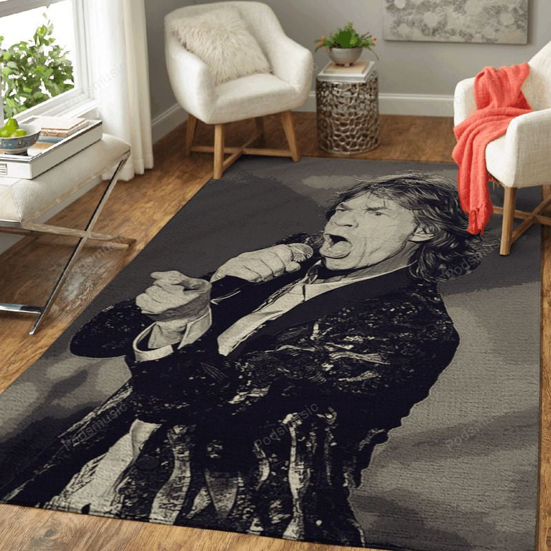 Mick Jagger 9 Musiker Teppich, Teppiche - Outdoor Teppich, Teppich Wohnzimmer, Küchenteppich, Kinderzimmer, Modern