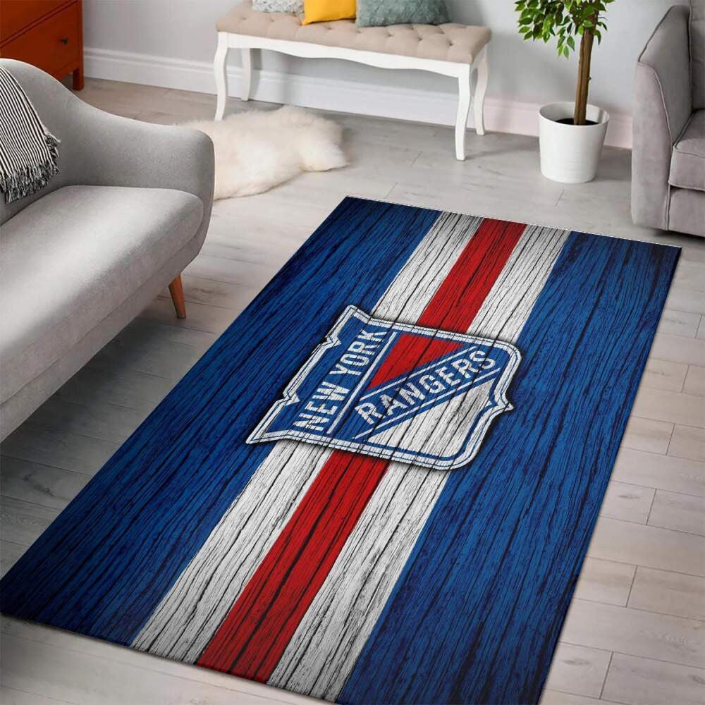 New York Rangers Area Nhl Hockey Teppich, Teppiche - Outdoor Teppich, Teppich Wohnzimmer, Küchenteppich, Kinderzimmer, Modern