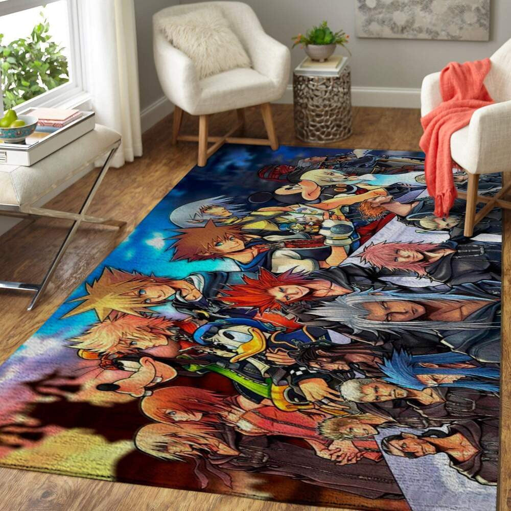 Kingdom Hearts Charakterbereich Gaming Gamer 001 Teppich, Teppiche - Outdoor Teppich, Teppich Wohnzimmer, Küchenteppich, Kinderzimmer, Modern