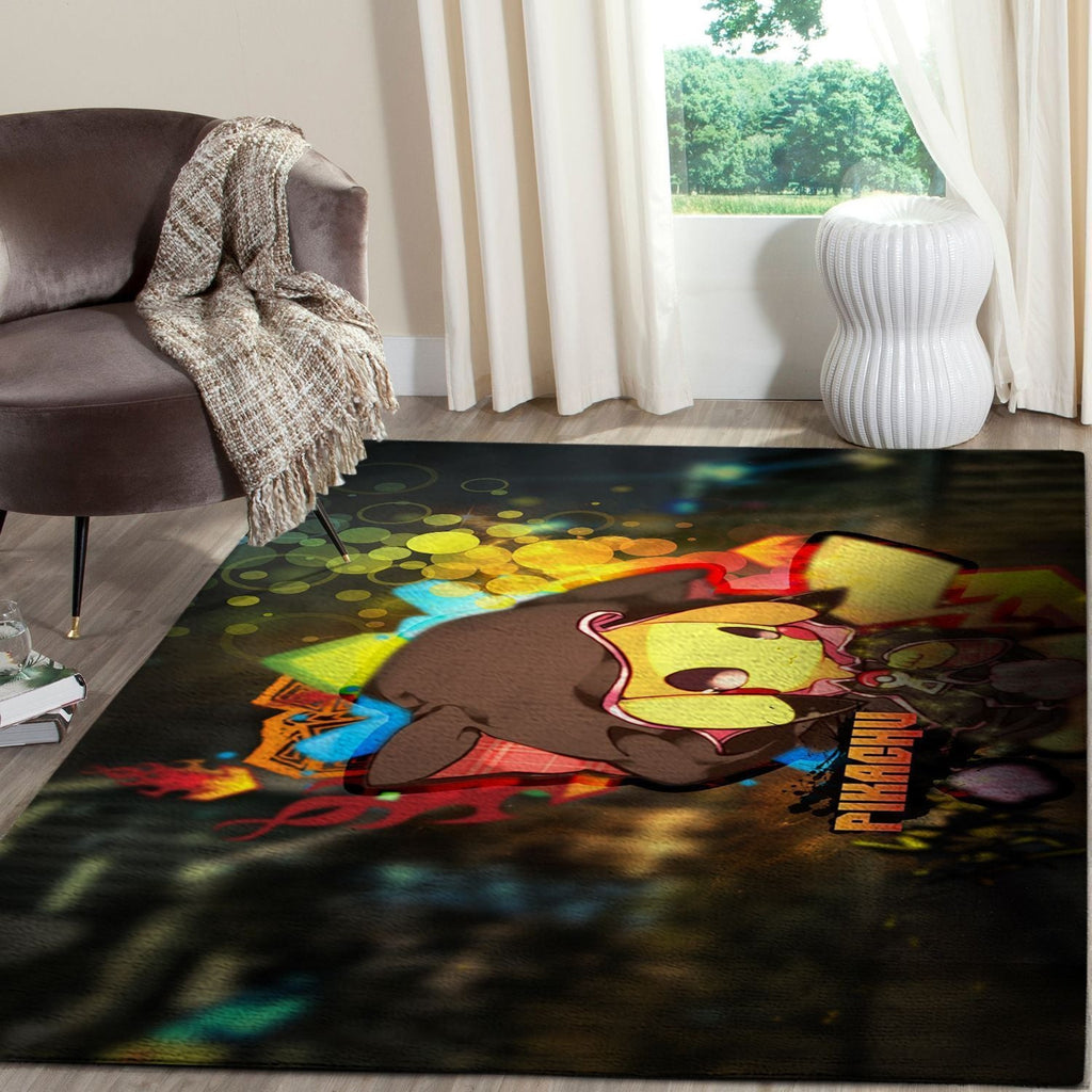 Pikachu Pokemon Anime Fn080210 Filmbereich Teppich, Teppiche - Outdoor Teppich, Teppich Wohnzimmer, Küchenteppich, Kinderzimmer, Modern