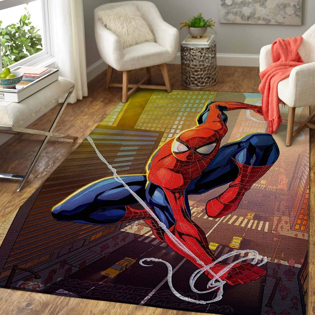 Spiderman Area Marvel Superheld Teppich, Teppiche - Outdoor Teppich, Teppich Wohnzimmer, Küchenteppich, Kinderzimmer, Modern