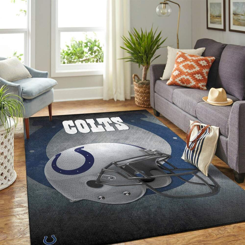 Indianapolis Colts Nfl Area Team Helm Sport Teppich, Teppiche - Outdoor Teppich, Teppich Wohnzimmer, Küchenteppich, Kinderzimmer, Modern