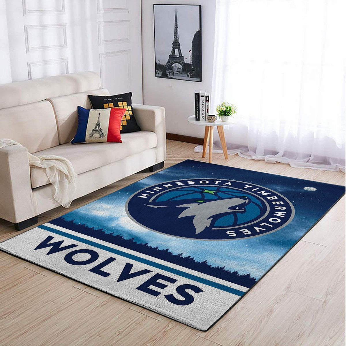 Minnesota Timberwolves Nba Area Team Logo Sport Teppich, Teppiche - Outdoor Teppich, Teppich Wohnzimmer, Küchenteppich, Kinderzimmer, Modern
