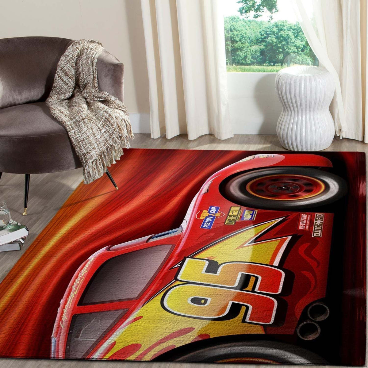 Lightning Mcqueen Disney Cars Area Disney Fn121217 Teppich, Teppiche - Outdoor Teppich, Teppich Wohnzimmer, Küchenteppich, Kinderzimmer, Modern