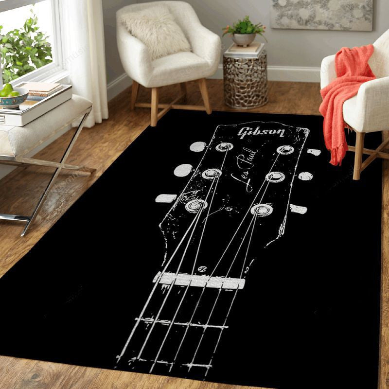 Alte Gibson 1 Gitarrenmusik Teppich, Teppiche - Outdoor Teppich, Teppich Wohnzimmer, Küchenteppich, Kinderzimmer, Modern