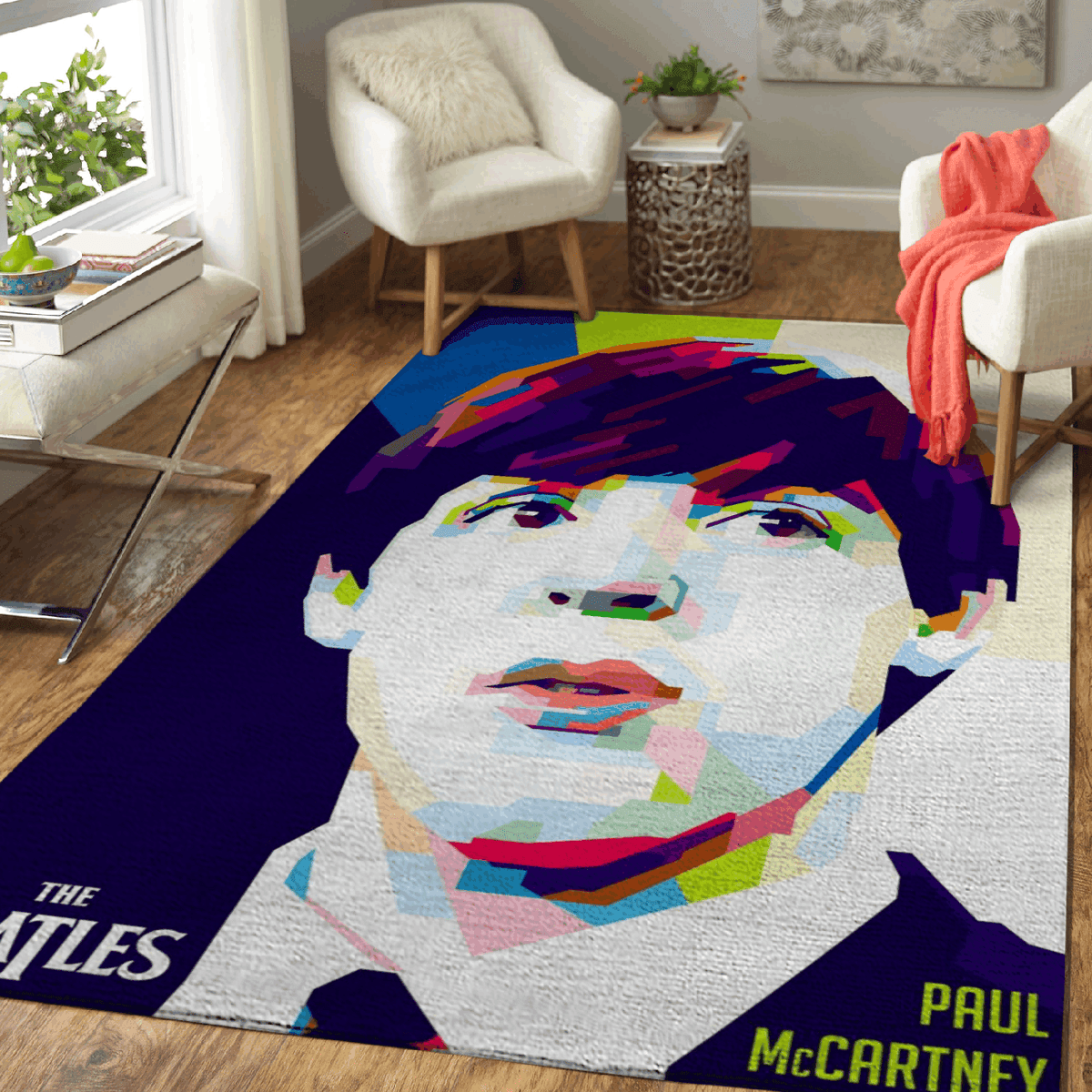 Mccartney Buntes Popart The Beatles Band Area Teppich, Teppiche - Outdoor Teppich, Teppich Wohnzimmer, Küchenteppich, Kinderzimmer, Modern