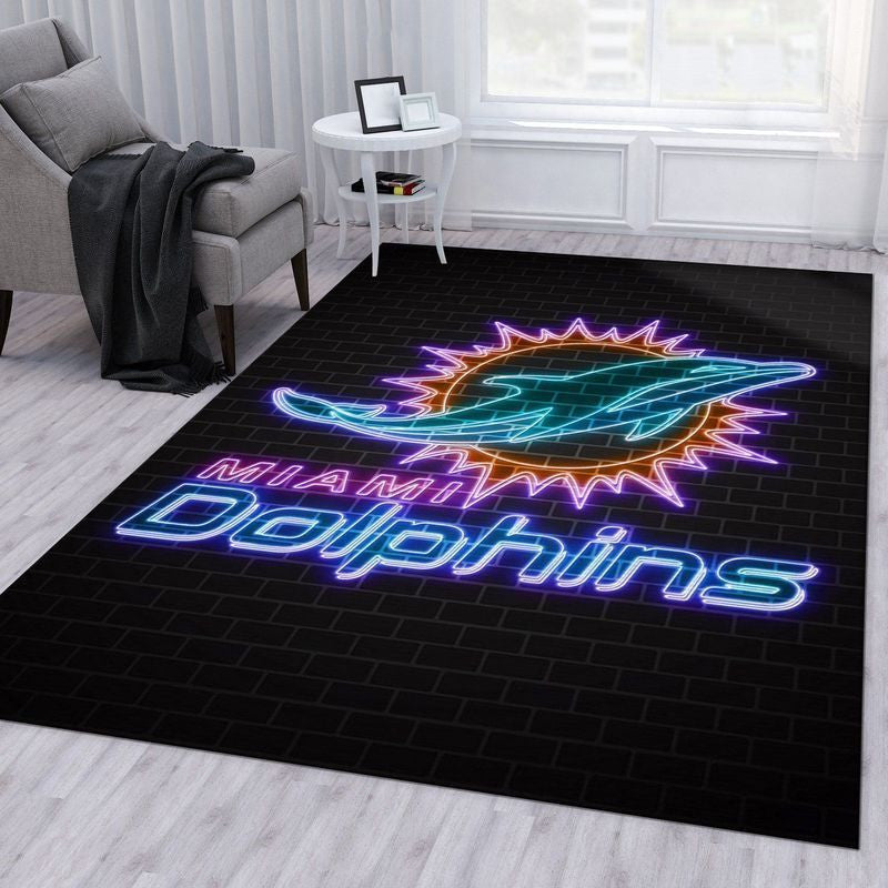Miami Dolphins NFL 10 Teppich, Teppiche - Outdoor Teppich, Teppich Wohnzimmer, Küchenteppich, Kinderzimmer, Modern