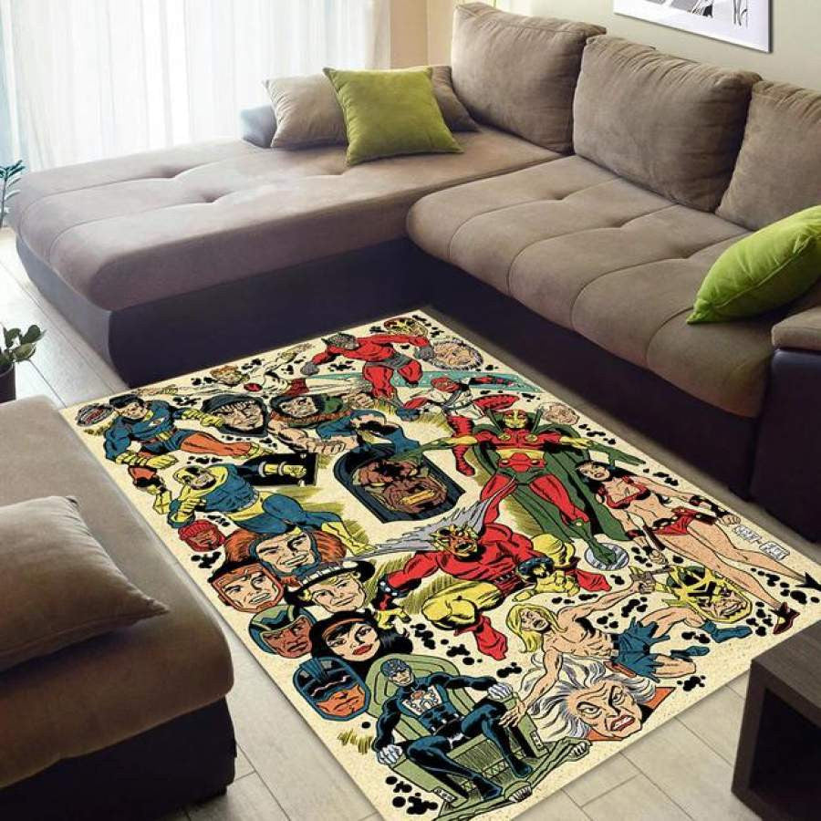 Marvel Superheroavengers Roadmovie Teppich, Teppiche - Outdoor Teppich, Teppich Wohnzimmer, Küchenteppich, Kinderzimmer, Modern