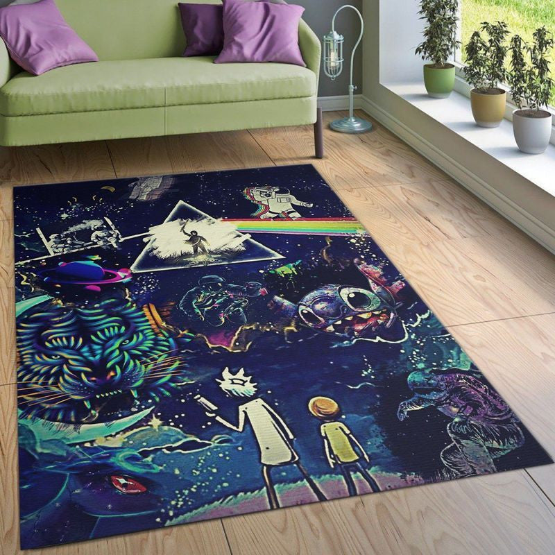 Rick and Morty 40 Area Floor Decor And Teppich, Teppiche - Outdoor Teppich, Teppich Wohnzimmer, Küchenteppich, Kinderzimmer, Modern