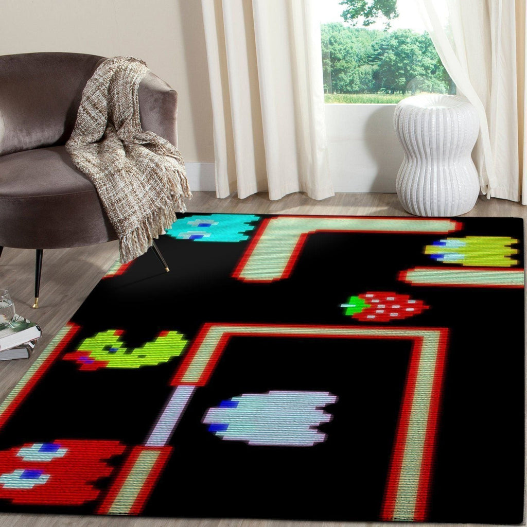 Pacman Area Videospielspieler 035 Teppich, Teppiche - Outdoor Teppich, Teppich Wohnzimmer, Küchenteppich, Kinderzimmer, Modern