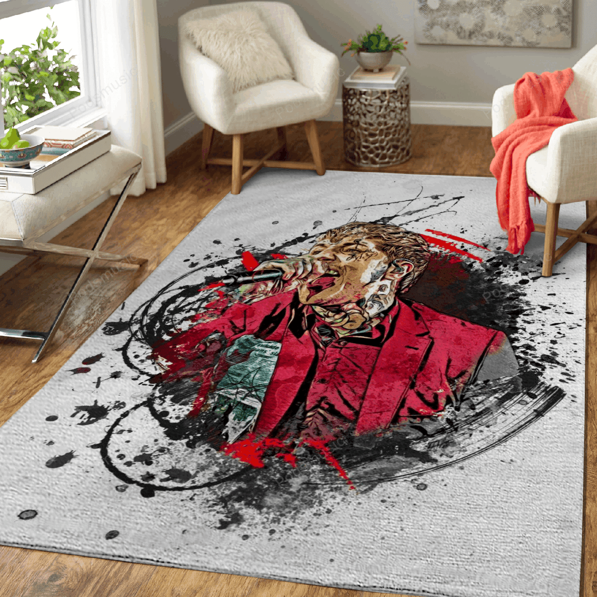 Oliver Sykes Bmth Abstract Music Splash für Fans Teppich, Teppiche - Outdoor Teppich, Teppich Wohnzimmer, Küchenteppich, Kinderzimmer, Modern