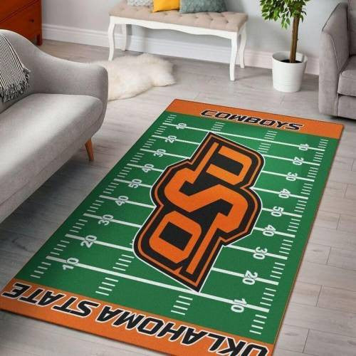 Oklahoma State Cowboys Field Area Football Team Logo002 Teppich, Teppiche - Outdoor Teppich, Teppich Wohnzimmer, Küchenteppich, Kinderzimmer, Modern